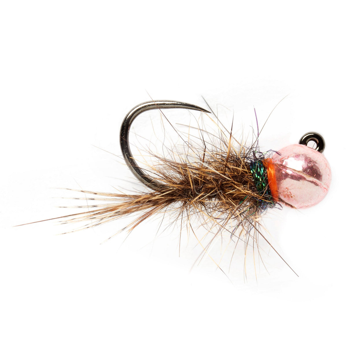 Barbless Roza’s Pink Hare’s Ear Jig - US 6225