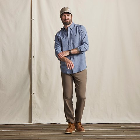 Men’s Tech Chambray Long-Sleeve Work Shirt - US 7897