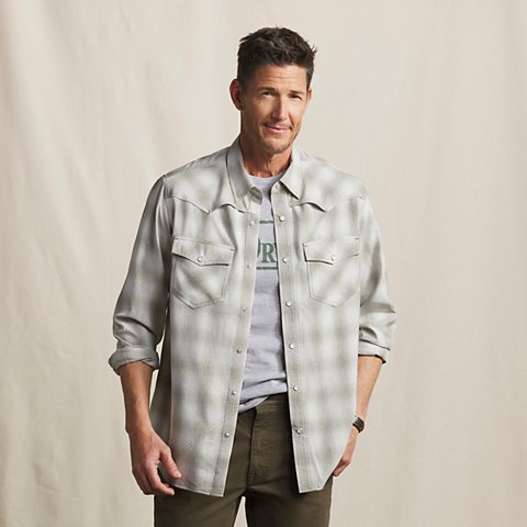 Tech Chambray Long-Sleeve Western Shirt - US 3904