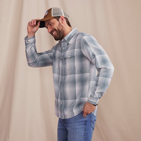 Tech Chambray Long-Sleeve Western Shirt - US 2092
