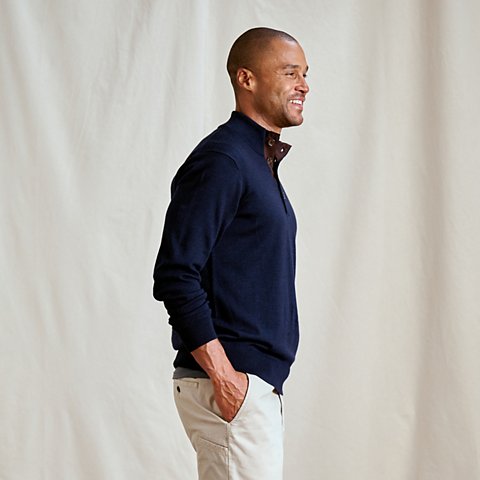 Merino Button Mockneck Sweater - US 0739