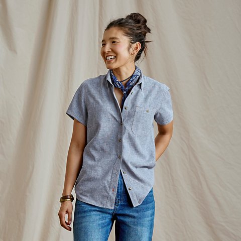 Women’s Tech Chambray Short-Sleeve Work Shirt - US 3675