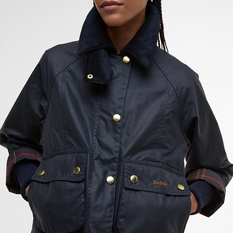 Barbour® Cropped Beadnell Waxed Jacket - US 5914