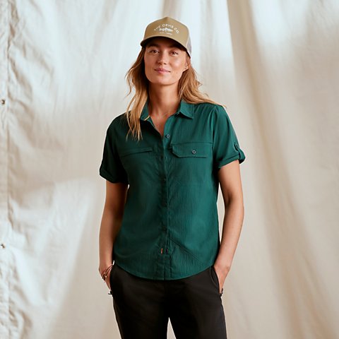 Women's Open Air Caster Short-Sleeve Shirt - US 5466