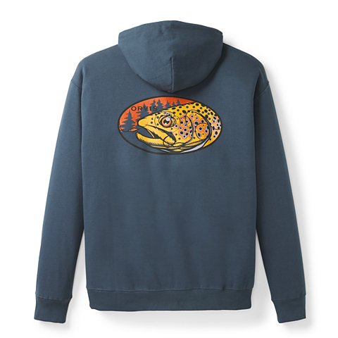 Men’s Brown Trout Graphic Hoodie - US 8622