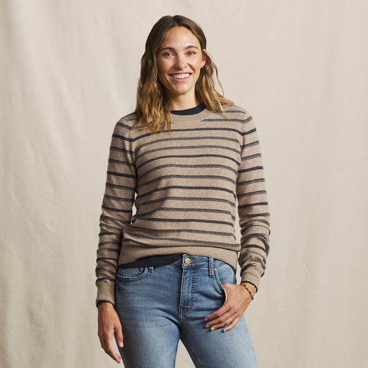 Striped Cashmere Crewneck Sweater - US 8175